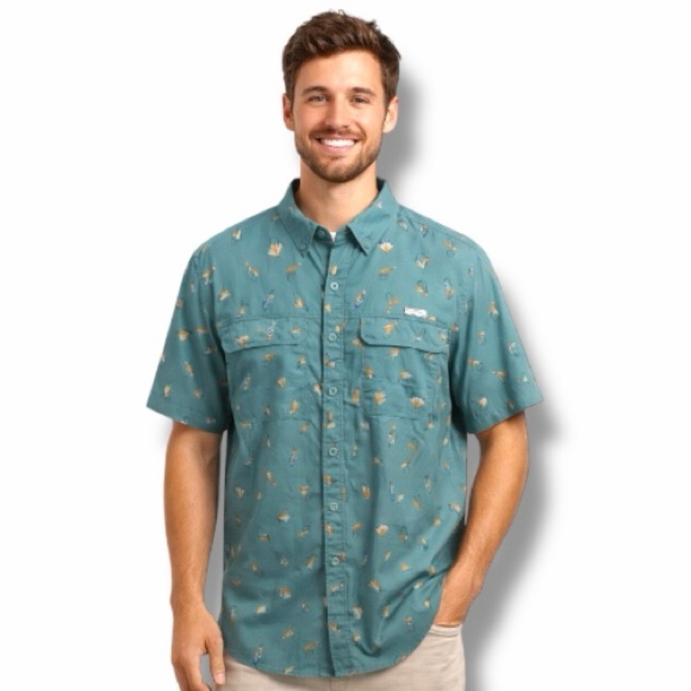 Columbia Fishing Lure Print Performance Short Sleeve Outdoor